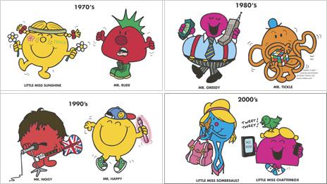 The revamped Mr Men characters