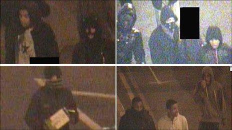 CCTV stills of suspected offenders