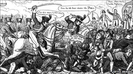 Picture of the Peterloo Massacre