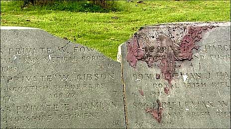 Belfast City Cemetery damage