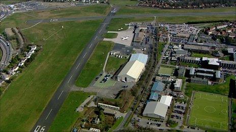 Aerials of Plymouth City Airport