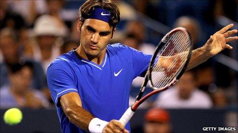 Roger Federer at the Cincinnati Open