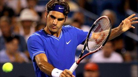 Roger Federer at the Cincinnati Open