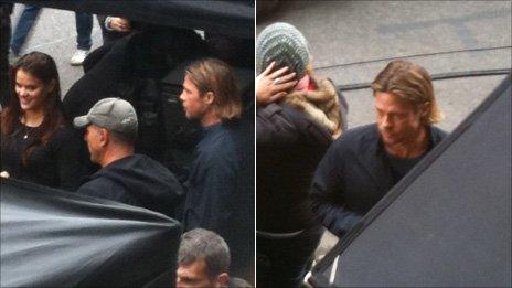 Brad Pitt in Glasgow