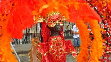 Colourful decorations at St Pauls Carnival in Bristol