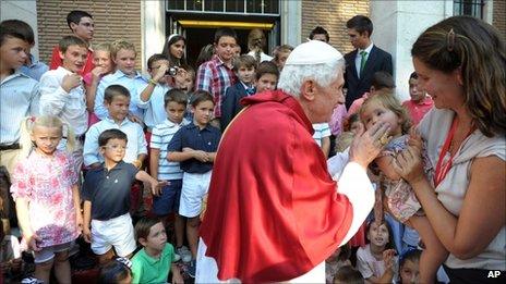 Pope Benedict XVI meets young people in Madrid, 19 August