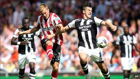 Sebastian Larsson and Joey Barton were involved in first-half controversy