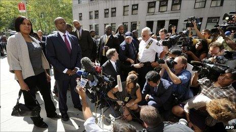 Nafissatou Diallo after meeting prosecutors in New York on 22 August 2011