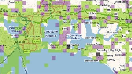 Section of 3G map