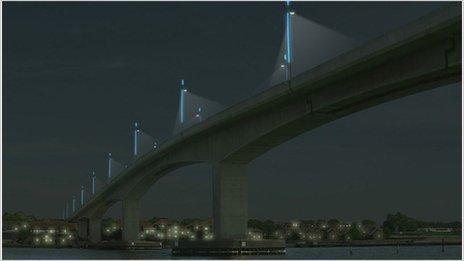 Itchen Bridge fitted with energy saving lights