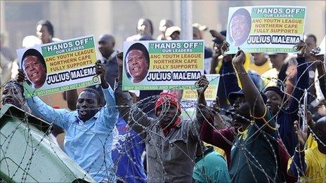 Supporters of Julius Malema