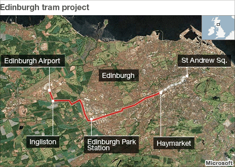 Edinburgh trams map