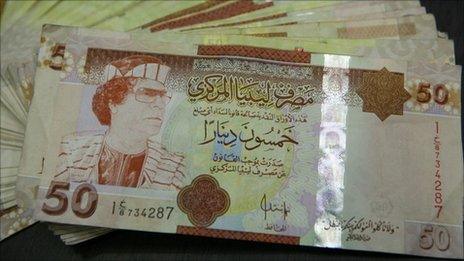 Old Libyan banknotes