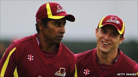 Chaminda Vaas and Lee Daggett