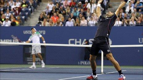 Carlos Berlocq and Novak Djokovic