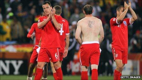 England crash out of World Cup 2010