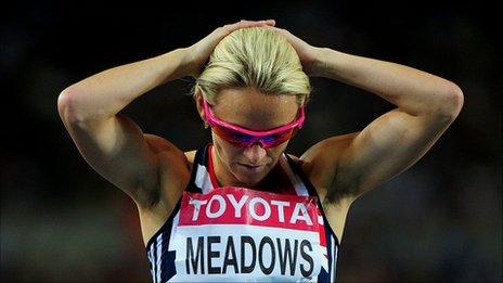 Jenny Meadows failed to qualify for the 800m final