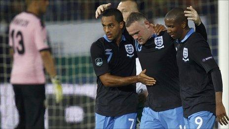 Walcott, Rooney and Young