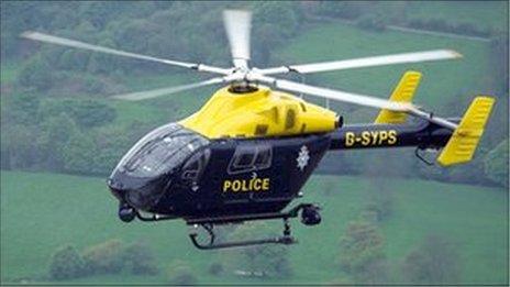 A South Yorkshire Police helicopter