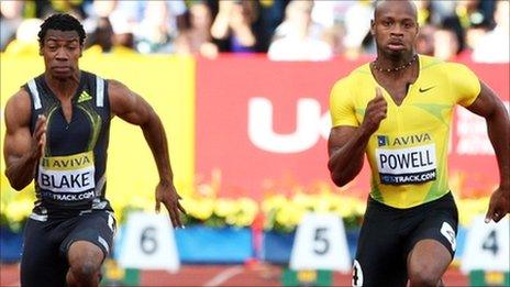 Yohan Blake and Asafa Powell