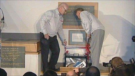 Time capsule ceremony