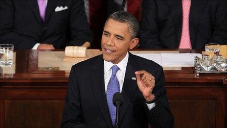 US President Barack Obama delivers speech in Congress