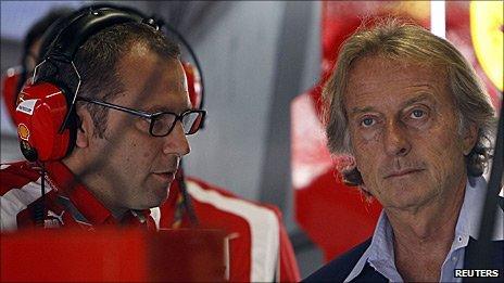 Stefano Domenicali and Luca di Montezemolo