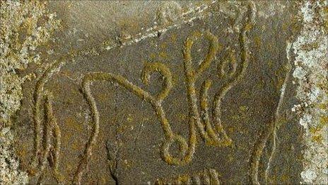 Pictish beast carving on a stone. Pic: Andrew Dowsett