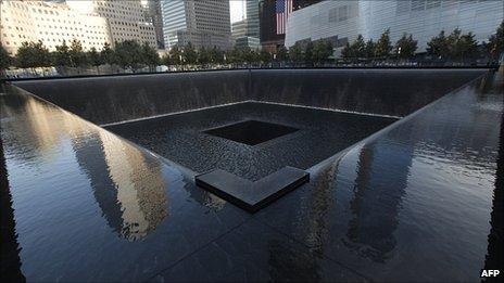 The 9/11 memorial, Sunday 11 September 2001