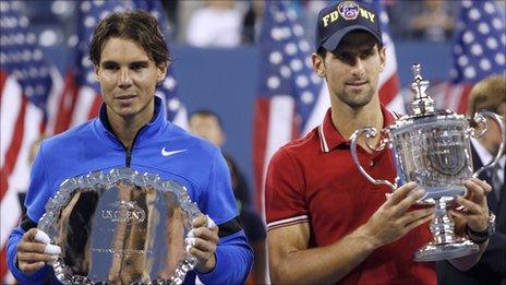 Rafael Nadal and Novak Djokovic