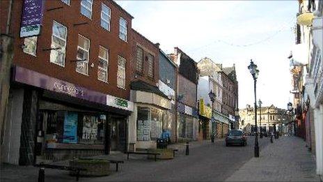 High Street in Rotherham