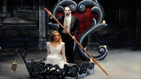 US high school production of Phantom of the Opera by County College of Morris in New Jersey