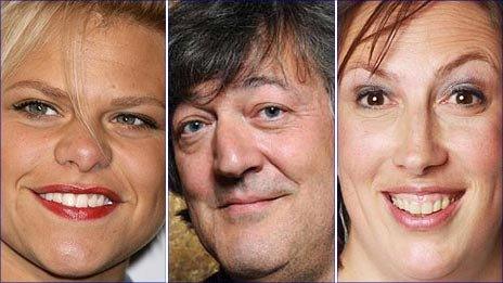 Jade Goody, Stephen Fry and Miranda Hart