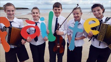 Children from Back School on Lewis. Pic: Royal National Mod