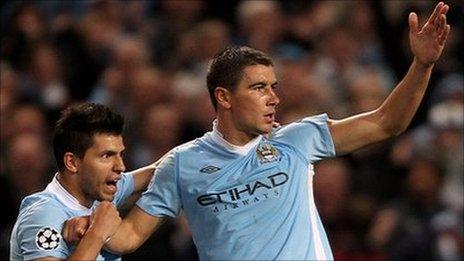 Sergio Aguero and Aleksandar Kolarov