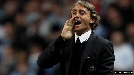 Manchester City manager Roberto Mancini