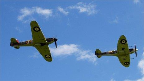 Hurricane and Spitfire fighter planes