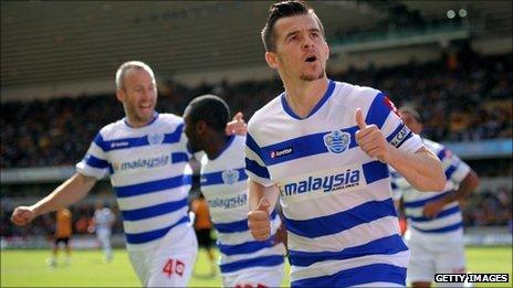 QPR's Joey Barton against Wolves