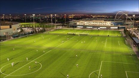 Artist impression of the Manchester City training academy