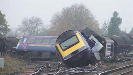 Ufton Nervet rail crash November 2004