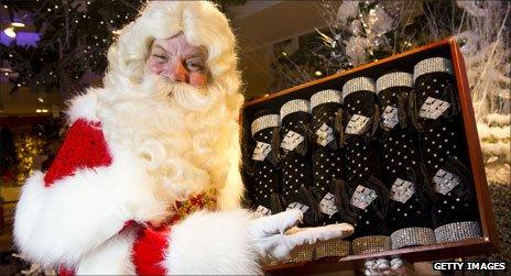 Father Christmas at Harrods in July