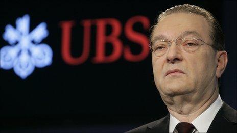 Oswald Gruebel, chief executive of Swiss Bank UBS, in a file photo from February 2010