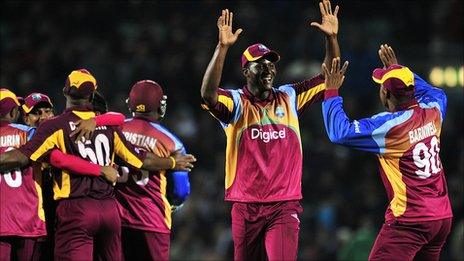 West Indies celebrate