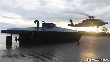 Seized submarine in Buenaventura