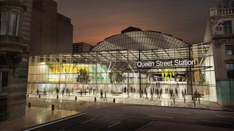 Redeveloped Queen Street station