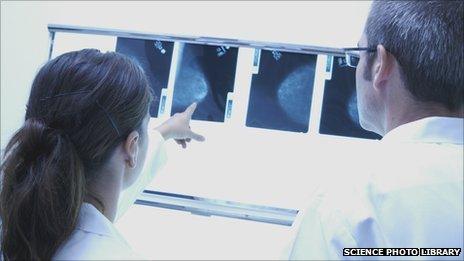 Doctors examine x-rays