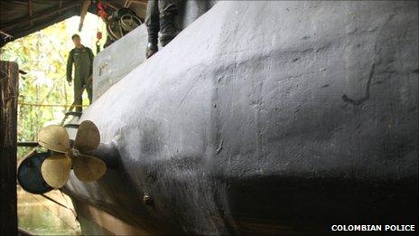 Photograph of seized submarine