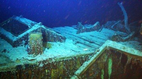 Part of the shipwreck of SS Gairsoppa