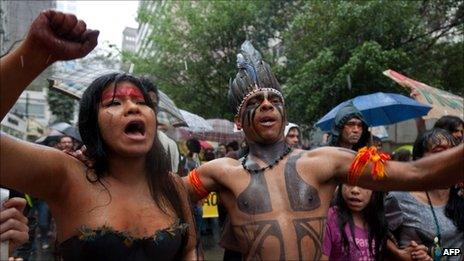 Protesters in Sao Paulo on 20 August 2011