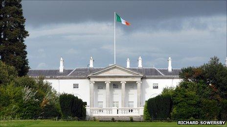 Aras an Uachtarain, the official residence of the Irish President